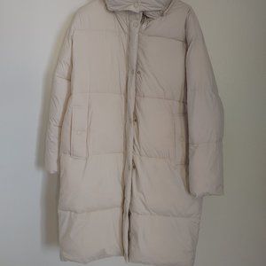 Zara Beige Puffer Jacket.
